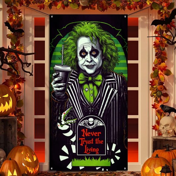 Beetlejuice -Halloween Door Cover Decor - Picture 1 of 4